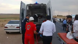 تصادف مرگبار دو خودرو در محور آباده استان فارس دو کشته و شش مصدوم بر جای گذاشت