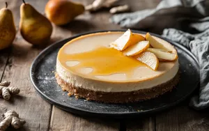 طرز تهیه چیزکیک زنجبیل و گلابی