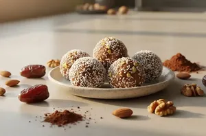 طرز تهیه توپک خرما پروتئینی برای بچه‌ ها و ورزشکاران