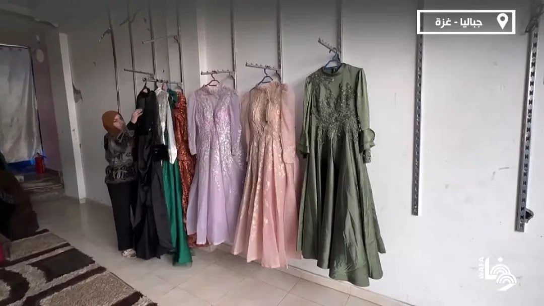 لباس عروس در غزه ؛ کمبود و گرانی