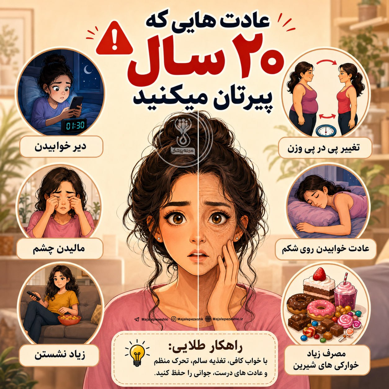 عادت‌هایی که ممکن است شما را زودتر پیر کنند!