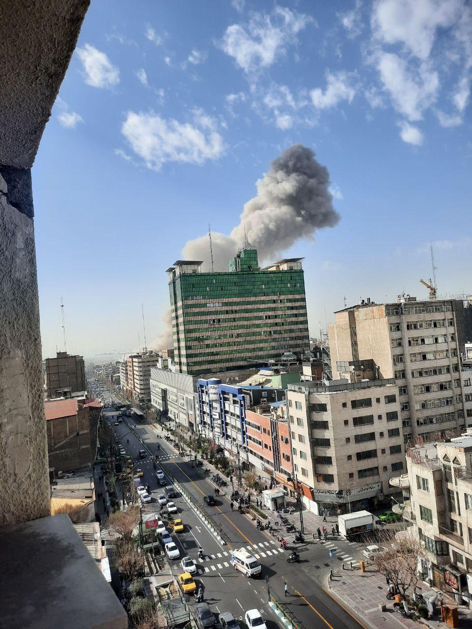 دود ناشی از حمله به خیابان پاستور