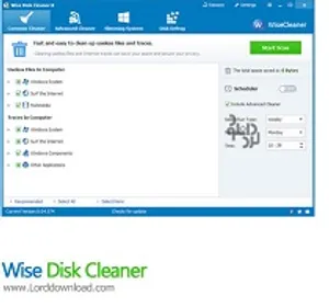 دانلود نرم افزار پاکسازی فایل های اضافی هارد دیسک (Wise Disk Cleaner)
