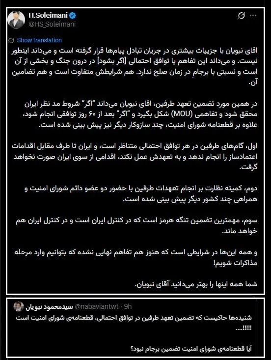 توئیت حسن سلیمانی