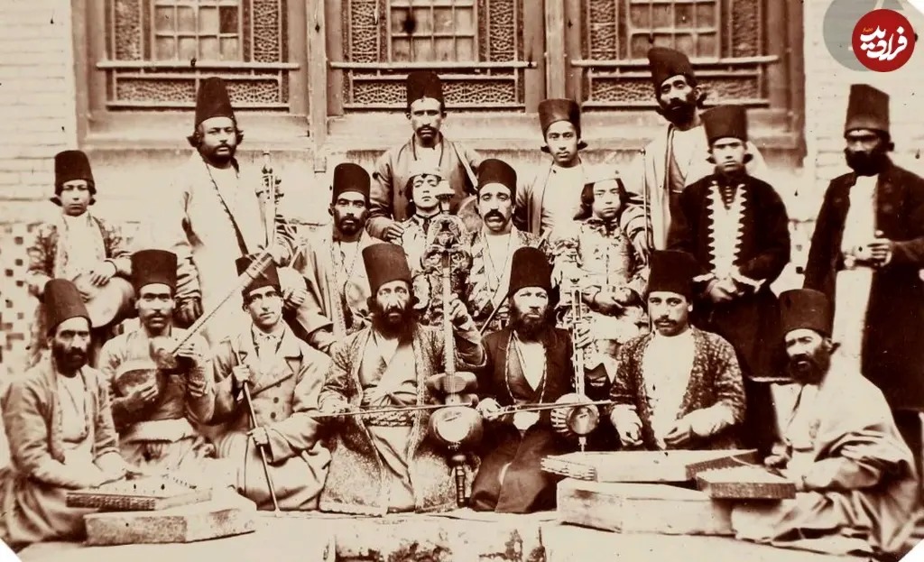 یک گروه موسیقی در ایران دوران قاجار