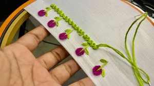 آموزش یک گلدوزی شیک و جذاب برای تزیین لباس