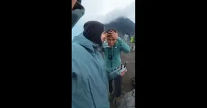 لحظه فوران آتشفشان فوئگو در گواتمالا از دید پهپاد
