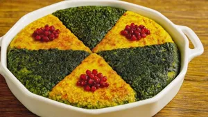 کوکو سبزی دو‌رنگ؛ یک انتخاب متفاوت برای یک وعده فوری