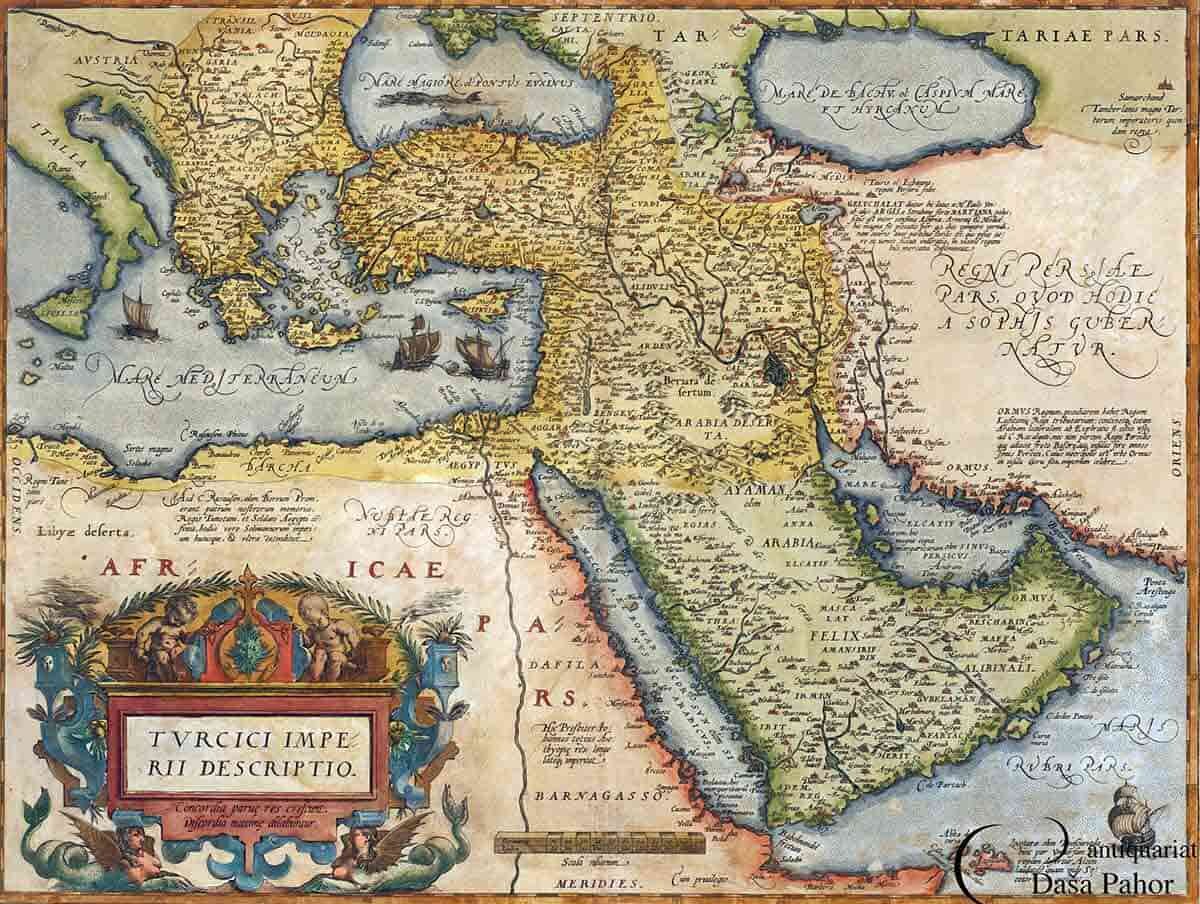 نقشه شماره ۵۰، تئاتروم اوربیس تراروم (اطلس جهان)، اثر آبراهام اورتلیوس، ۱۵۷۰ میلادی.