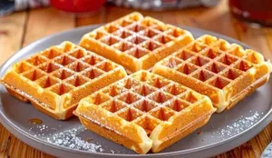 طرز تهیه وافل ترد و پفکی آسان با پرتقال در ۵ دقیقه!