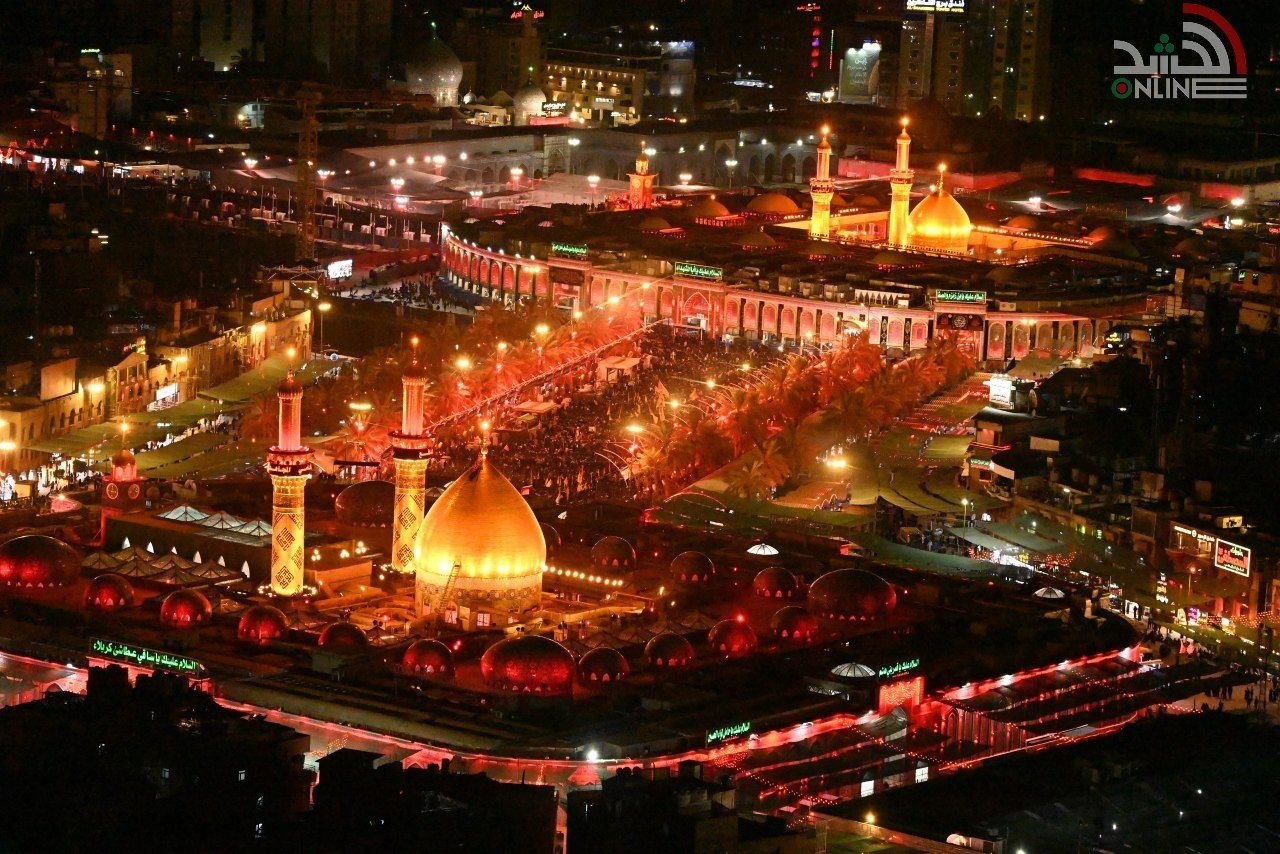 تشییع پیکر رهبر شهید در کربلا