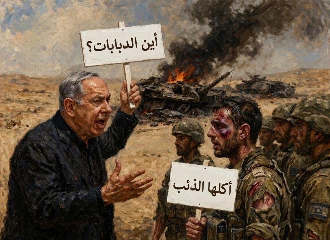 تانک های نتانیاهو را گرگ خورد!