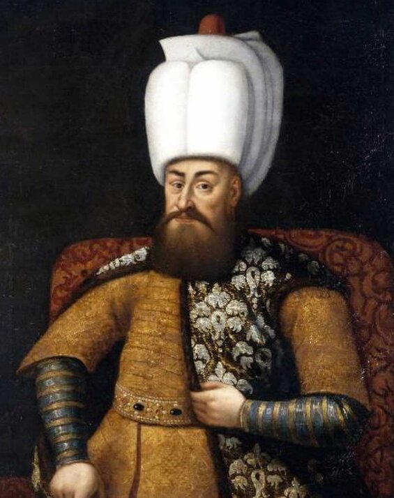پرتره تمام‌قد سلطان مراد سوم (حکومت: ۱۵۷۴ تا ۱۵۹۵ میلادی)، حدود سده هفدهم.