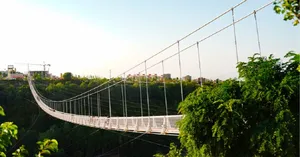 پل معلق در دل دره زیبای خیاوچای / عکس پل معلق مشگین شهر(عکس)
