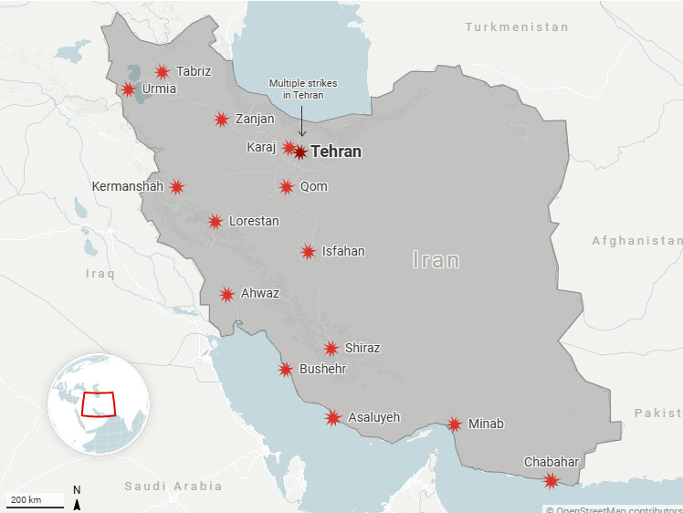 حملات آمریکا و اسرائیل به ایران