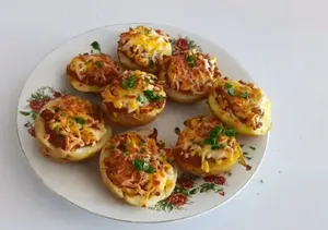 طرز تهیه سیب زمینی شکم پر با گوشت چرخ کرده!