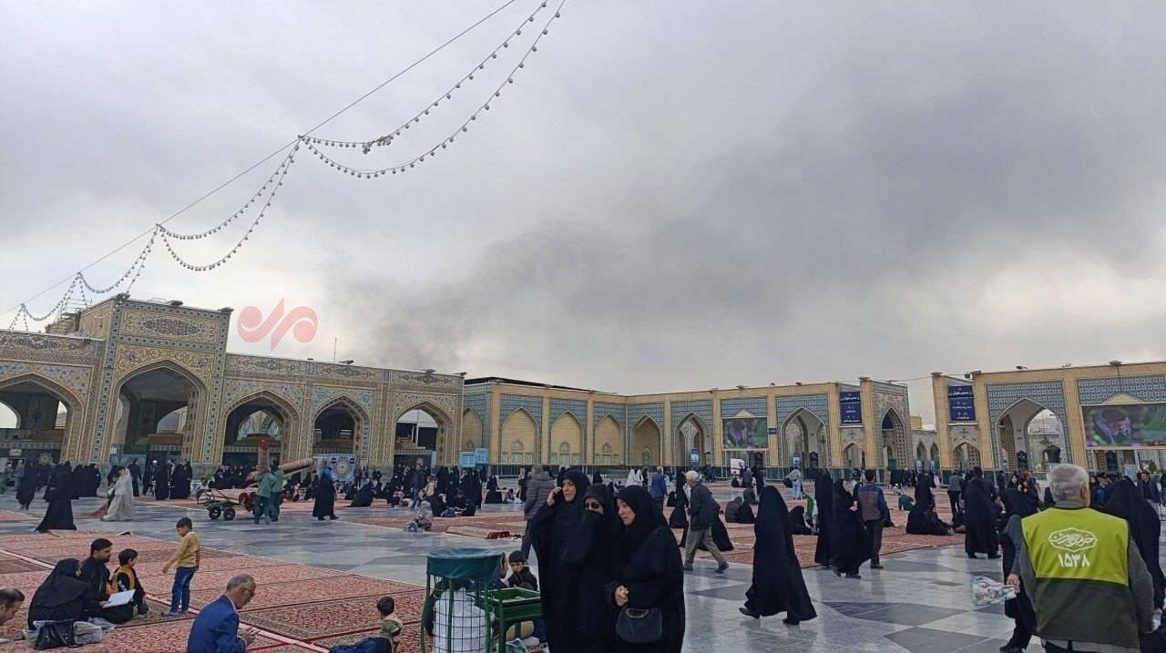 دود غلیظ در اطراف حرم رضوی