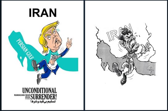 بازطراحی کاریکاتوری که برای ریگان کشیده شده بود؛ این بار برای ترامپ
