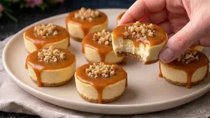 طرز تهیه مینی چیزکیک کاراملی و شکلات ترد خانگی