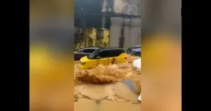 تصاویر عجیب از رانش زمین و سیل در شمال غربی چین