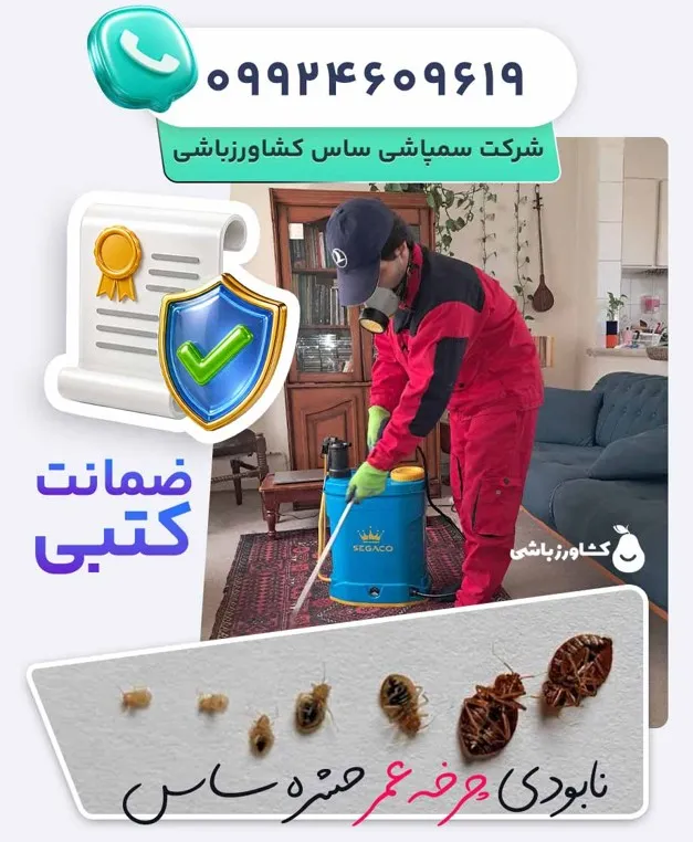 سمپاشی تضمینی ساس توسط شرکت سمپاشی ساس کشاورزباشی