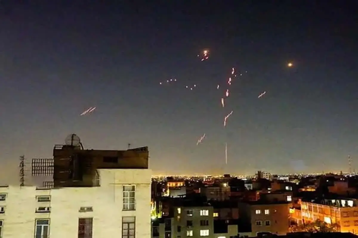 شلیک پدافند در تهران