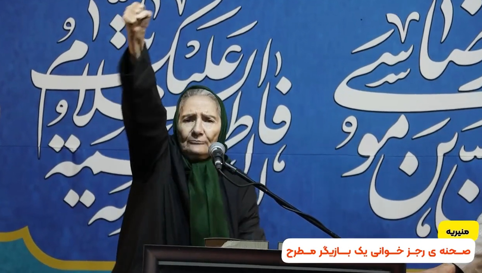 مه‌لقا خانم سریال نون خ در تجمع شبانه