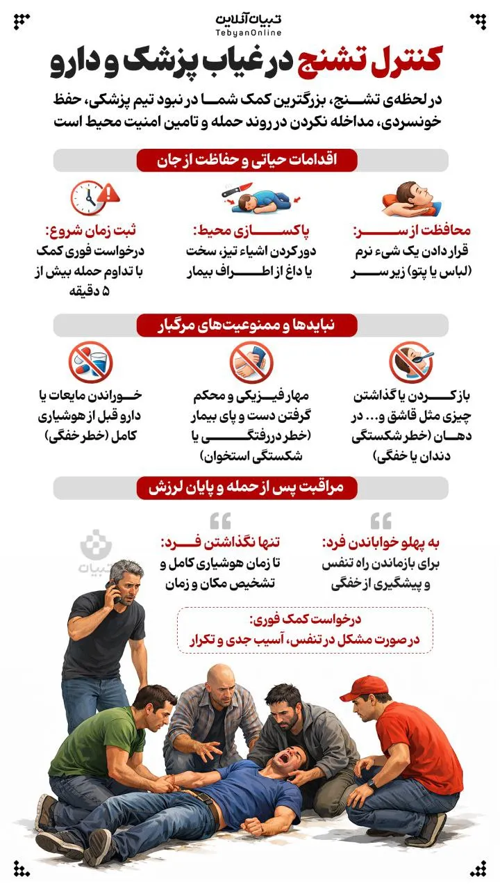کمک‌های اولیه تشنج